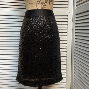 LN The Limited Black Sequin Skirt - Sz 10